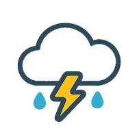Heavy precipitation / thunderstorm